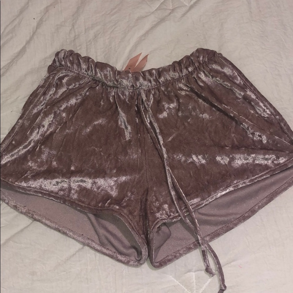 velvet shorts